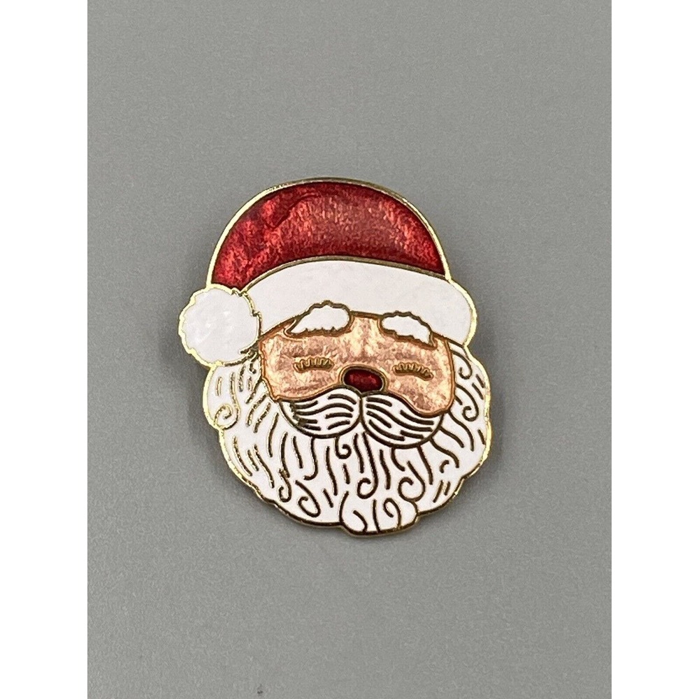 Vintage Santa‎ Face Christmas Lapel Pin Brooch